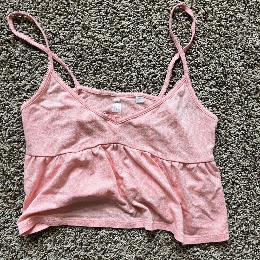 Adorable pink flowy tank cami top PacSun